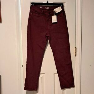 Ana Red Sraight Leg Jeans NWT